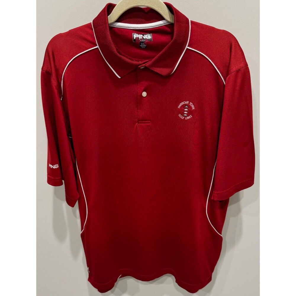 HARBOUR TOWN GOLF LINKS - Ping Golf Shirt - Men's Size Large - Red